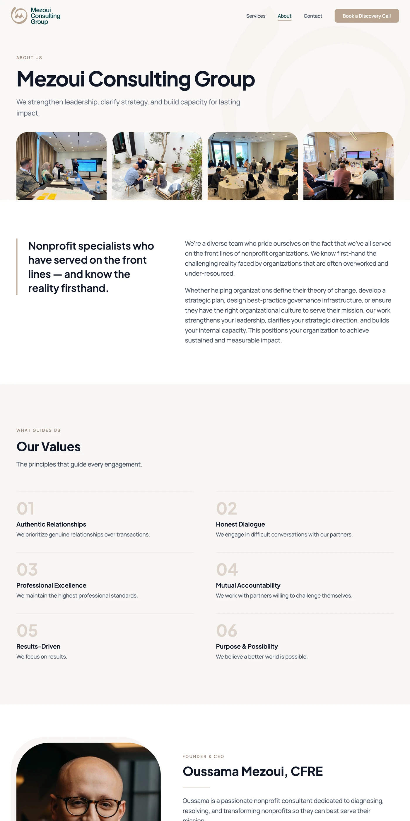 The Mezoui Consulting Group website built by Launch7